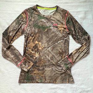 Under Armour Womens Real Tree Camo HeatGear Base Layer Long-Sleeve shirt Size M